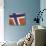 Close-up of Norwegian Flag-null-Stretched Canvas displayed on a wall