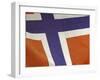 Close-up of Norwegian Flag-null-Framed Photographic Print