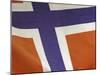 Close-up of Norwegian Flag-null-Mounted Photographic Print