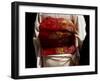 Close-up of Obi, Silk Sash Worn with Kimono, Kyoto, Japan-Nancy & Steve Ross-Framed Photographic Print