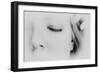 Close-Up of One Side of Young Woman's Face with Focus on the Eyelashes of Her Closed Eye-Henriette Lund Mackey-Framed Photographic Print