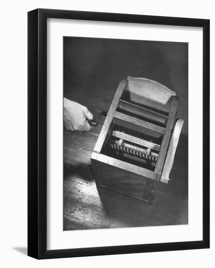 Close-Up of Patent Model of Cotton Gin Invented by Eli Whitney in 1794-null-Framed Photographic Print