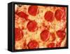 Close-up of Pepperoni Pizza-Mitch Diamond-Framed Stretched Canvas