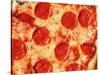 Close-up of Pepperoni Pizza-Mitch Diamond-Stretched Canvas