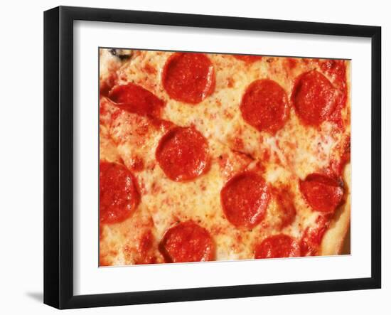 Close-up of Pepperoni Pizza-Mitch Diamond-Framed Premium Photographic Print