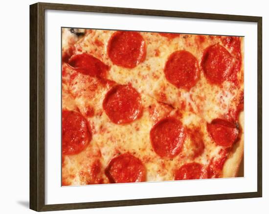 Close-up of Pepperoni Pizza-Mitch Diamond-Framed Photographic Print