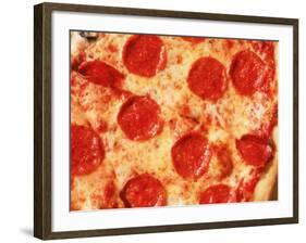 Close-up of Pepperoni Pizza-Mitch Diamond-Framed Photographic Print