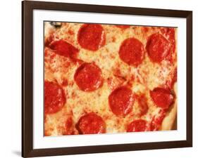 Close-up of Pepperoni Pizza-Mitch Diamond-Framed Photographic Print