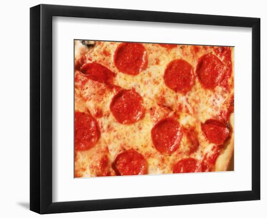 Close-up of Pepperoni Pizza-Mitch Diamond-Framed Photographic Print