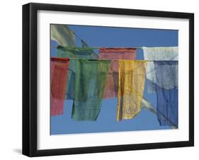 Close-Up of Prayer Flags at Swayambunath, Kathmandu, Nepal-James Green-Framed Photographic Print