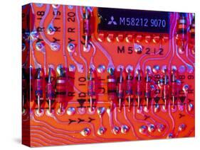 Close-up of Printed Circuit Board-PASIEKA-Stretched Canvas