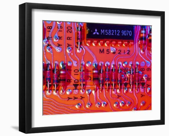 Close-up of Printed Circuit Board-PASIEKA-Framed Premium Photographic Print