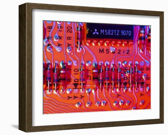Close-up of Printed Circuit Board-PASIEKA-Framed Photographic Print