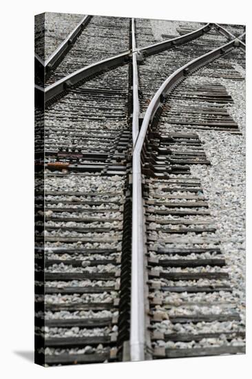 Close Up of Railroad Tracks, Santa Fe, New Mexico, USA-Julien McRoberts-Stretched Canvas