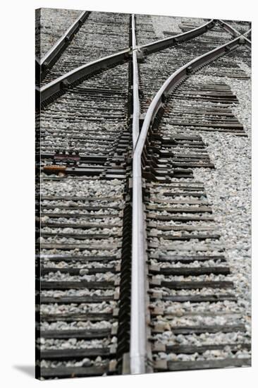 Close Up of Railroad Tracks, Santa Fe, New Mexico, USA-Julien McRoberts-Stretched Canvas