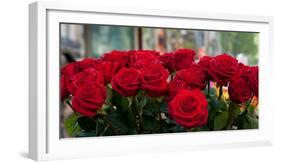 Close-Up of Red Roses in a Bouquet During Sant Jordi Festival, Barcelona, Catalonia, Spain-null-Framed Photographic Print