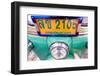 Close up of registration plate of a Tuk Tuk, a taxi characteristic of South East Asia, Bangkok-Godong-Framed Photographic Print