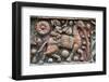 Close-up of relief carving, Puthia Temple Complex, Rajshahi Division, Bangladesh-Keren Su-Framed Photographic Print