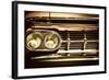 Close-Up of Retro Car Facia with Chrome Grille-NejroN Photo-Framed Photographic Print