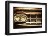 Close-Up of Retro Car Facia with Chrome Grille-NejroN Photo-Framed Photographic Print