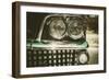 Close-Up of Retro Car Facia with Chrome Grille-NejroN Photo-Framed Photographic Print