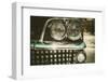 Close-Up of Retro Car Facia with Chrome Grille-NejroN Photo-Framed Photographic Print