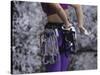 Close Up of Rock Climbing Equipment on a Female Climber, New York, USA-Paul Sutton-Stretched Canvas