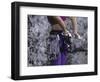 Close Up of Rock Climbing Equipment on a Female Climber, New York, USA-Paul Sutton-Framed Photographic Print