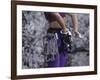 Close Up of Rock Climbing Equipment on a Female Climber, New York, USA-Paul Sutton-Framed Photographic Print