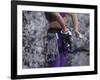 Close Up of Rock Climbing Equipment on a Female Climber, New York, USA-Paul Sutton-Framed Photographic Print