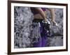 Close Up of Rock Climbing Equipment on a Female Climber, New York, USA-Paul Sutton-Framed Photographic Print