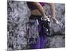Close Up of Rock Climbing Equipment on a Female Climber, New York, USA-Paul Sutton-Mounted Photographic Print