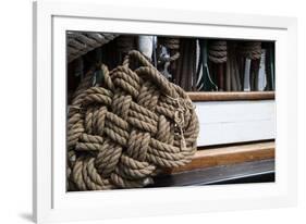 Close-Up of Rope on the Ship, Dana Point Harbor, Dana Point, Orange County, California, USA-null-Framed Photographic Print