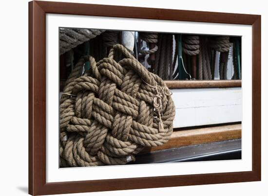 Close-Up of Rope on the Ship, Dana Point Harbor, Dana Point, Orange County, California, USA-null-Framed Photographic Print