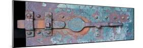 Close-up of rusty metal gate, Port Townsend, Washington State, USA-Panoramic Images-Mounted Photographic Print