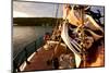 Close-Up of Sail and Rope on Boat, Culebra Island, Puerto Rico-null-Mounted Photographic Print