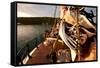 Close-Up of Sail and Rope on Boat, Culebra Island, Puerto Rico-null-Framed Stretched Canvas