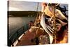 Close-Up of Sail and Rope on Boat, Culebra Island, Puerto Rico-null-Stretched Canvas