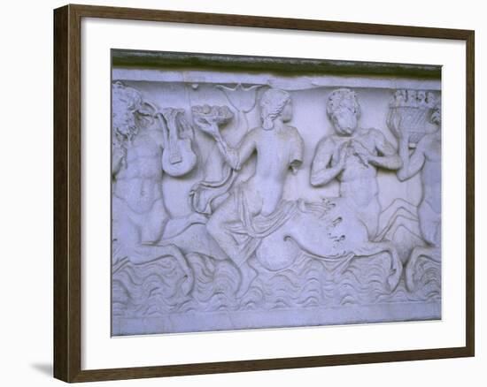 Close Up of Sarcophagus with Retinue of Sea-Deities A.D.-null-Framed Giclee Print