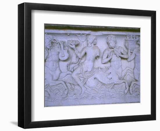 Close Up of Sarcophagus with Retinue of Sea-Deities A.D.-null-Framed Giclee Print