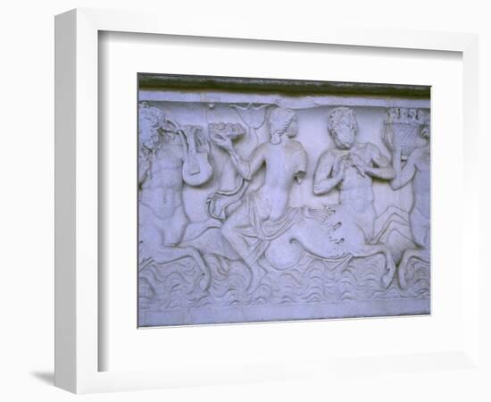 Close Up of Sarcophagus with Retinue of Sea-Deities A.D.-null-Framed Giclee Print