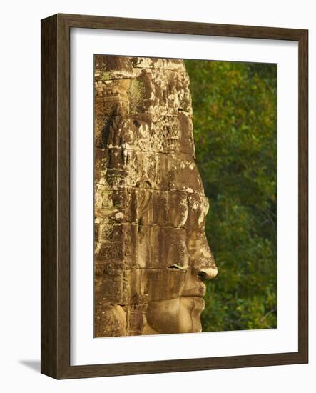 Close-Up of Sculpture, Bayon Temple, Dating From the 13Th Century, Angkor, Siem Reap, Cambodia-null-Framed Photographic Print