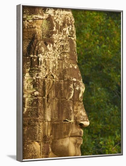 Close-Up of Sculpture, Bayon Temple, Dating From the 13Th Century, Angkor, Siem Reap, Cambodia-null-Framed Photographic Print