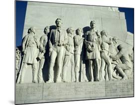 Close-Up of Sculptures of Travis and Crockett on the San Antonio Memorial, Texas, USA-Rawlings Walter-Mounted Photographic Print