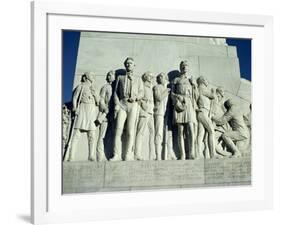 Close-Up of Sculptures of Travis and Crockett on the San Antonio Memorial, Texas, USA-Rawlings Walter-Framed Photographic Print