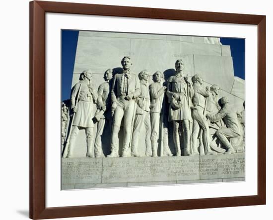 Close-Up of Sculptures of Travis and Crockett on the San Antonio Memorial, Texas, USA-Rawlings Walter-Framed Photographic Print