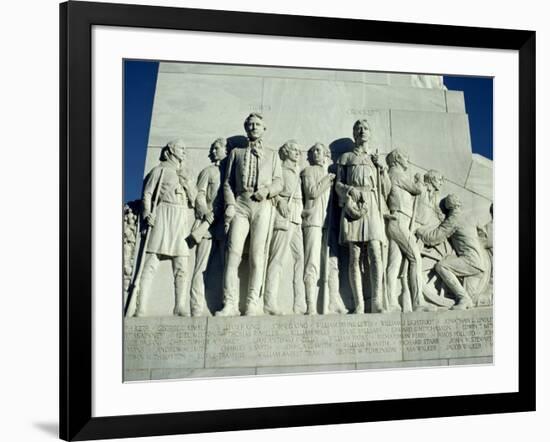 Close-Up of Sculptures of Travis and Crockett on the San Antonio Memorial, Texas, USA-Rawlings Walter-Framed Photographic Print
