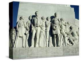 Close-Up of Sculptures of Travis and Crockett on the San Antonio Memorial, Texas, USA-Rawlings Walter-Stretched Canvas