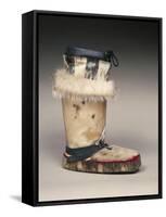 Close Up of Sealskin Eskimo Boot-null-Framed Stretched Canvas