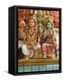 Close-Up of Shiva and Parvati Statues in Hindu Temple, France, Europe-null-Framed Stretched Canvas